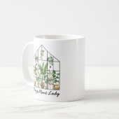 Waterverf Green House Plant Quote Koffiemok (Voorkant links)