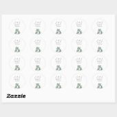 Waterverf Green Irish Leaf Clover Wedding Ronde Sticker (Vel)