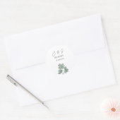 Waterverf Green Irish Leaf Clover Wedding Ronde Sticker (Envelop)