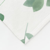 Waterverf Green Leaf Pattern – Elegant Botanisch Fleece Deken (Hoek)
