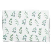 Waterverf Green Leaf Pattern – Elegant Botanisch Kussensloop (Voorkant)