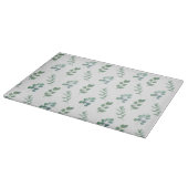 Waterverf Green Leaf Pattern – Elegant Botanisch Snijplank (Hoek)