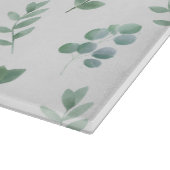 Waterverf Green Leaf Pattern – Elegant Botanisch Snijplank (Hoek)