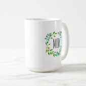 Waterverf Green Leaf Wreath | Moederdag Koffiemok (Voorkant rechts)