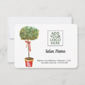 Waterverf Green Leaves Plant | Cadeaubon (Achterkant)