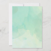 Waterverf Green | Leuke moderne bruids brunch Kaart (Achterkant)