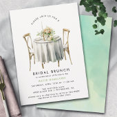 Waterverf Green | Leuke moderne bruids brunch Kaart