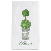 Waterverf Green Monogrammed Topiary Klein Cadeauzakje (Voorkant)