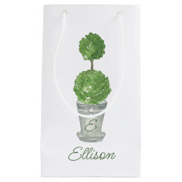 Waterverf Green Monogrammed Topiary Klein Cadeauzakje