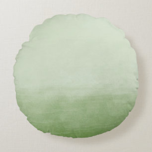 Waterverf Green Ombre Rond Kussen