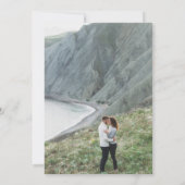 Waterverf Green Photo Wedding Kaart (Achterkant)