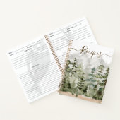 Waterverf Green Pine Forest kookboekrecept Notitieboek (Binnen)