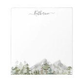 Waterverf Green Pine Forest Notitieblok (Voorkant)