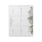Waterverf Green Pine Forest Weekly Planner Notitieblok (Linkerzijde)