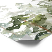 Waterverf Green Pine Forest Welkom Poster (Hoek)