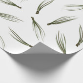 Waterverf Green Pine Tree Kerstmis Cadeaupapier (Hoek)