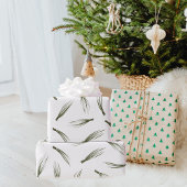 Waterverf Green Pine Tree Kerstmis Cadeaupapier
