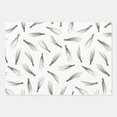 Waterverf Green Pine Tree Kerstmis Inpakpapier Vel (Voorkant)