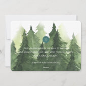 Waterverf Green Pine Trees Business Happy Feestdagenkaart (Achterkant)