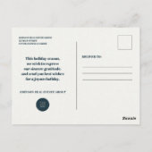 Waterverf Green Pine Trees | Vakantiegroet Briefkaart (Achterkant)