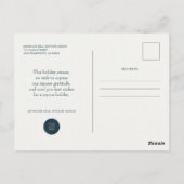 Waterverf Green Pine Trees | Vakantiegroet Briefkaart (Achterkant)