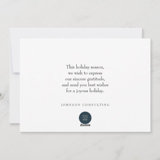 Waterverf Green Pine Trees | Vakantiegroet Feestdagenkaart (Achterkant)