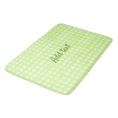 Waterverf Green Plaid Ginham Gepersonaliseerde Voe Badmat (Gekanteld)