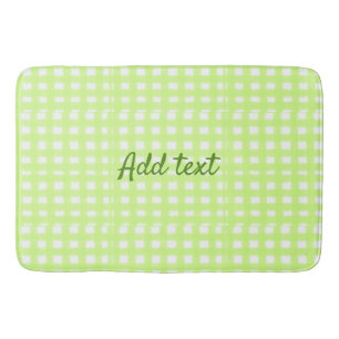 Waterverf Green Plaid Ginham Gepersonaliseerde Voe Badmat