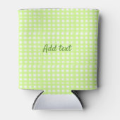 Waterverf Green Plaid Ginham Gepersonaliseerde Voe Blikjeskoeler (Voorkant)