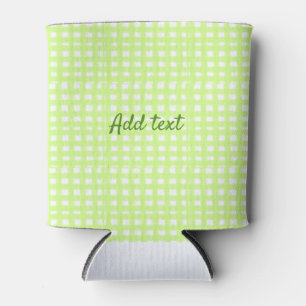 Waterverf Green Plaid Ginham Gepersonaliseerde Voe Blikjeskoeler