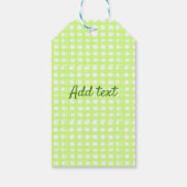 Waterverf Green Plaid Ginham Gepersonaliseerde Voe Cadeaulabel (Achterkant)