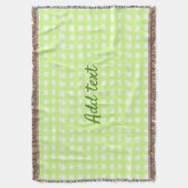 Waterverf Green Plaid Ginham Gepersonaliseerde Voe Deken (Voorkant Verticaal)