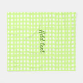 Waterverf Green Plaid Ginham Gepersonaliseerde Voe Fleece Deken (Voorkant (Horizontaal))