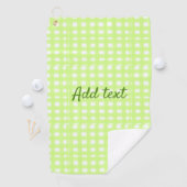 Waterverf Green Plaid Ginham Gepersonaliseerde Voe Golfhanddoek (Insitu)