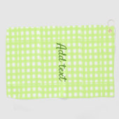 Waterverf Green Plaid Ginham Gepersonaliseerde Voe Golfhanddoek (Horizontaal)