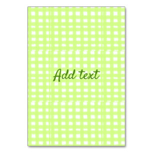 Waterverf Green Plaid Ginham Gepersonaliseerde Voe Kaart