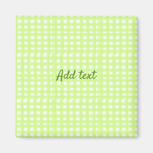 Waterverf Green Plaid Ginham Gepersonaliseerde Voe Magneet