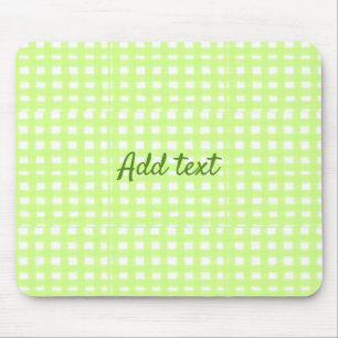 Waterverf Green Plaid Ginham Gepersonaliseerde Voe Muismat