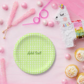 Waterverf Green Plaid Ginham Gepersonaliseerde Voe Papieren Bordje (Feest)