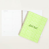 Waterverf Green Plaid Ginham Gepersonaliseerde Voe Planner (Display)