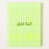 Waterverf Green Plaid Ginham Gepersonaliseerde Voe Planner (Achterkant)