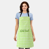 Waterverf Green Plaid Ginham Gepersonaliseerde Voe Schort (Gedragen)