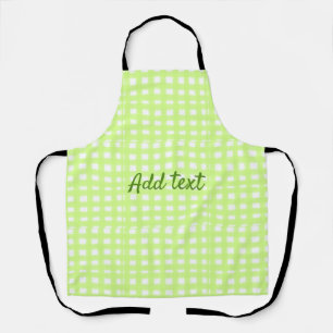 Waterverf Green Plaid Ginham Gepersonaliseerde Voe Schort