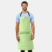 Waterverf Green Plaid Ginham Gepersonaliseerde Voe Schort (Gedragen)
