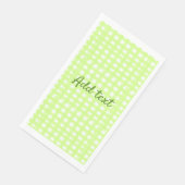 Waterverf Green Plaid Ginham Gepersonaliseerde Voe Servet (Hoek)