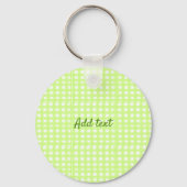 Waterverf Green Plaid Ginham Gepersonaliseerde Voe Sleutelhanger (Achterkant)