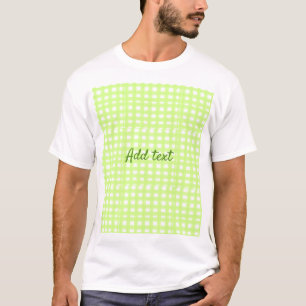 Waterverf Green Plaid Ginham Gepersonaliseerde Voe T-shirt