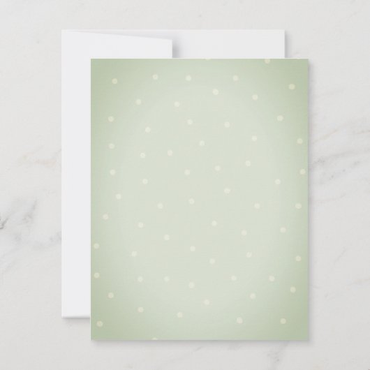 Waterverf Green Rozen Rehearings Dinner Kaart (Achterkant)