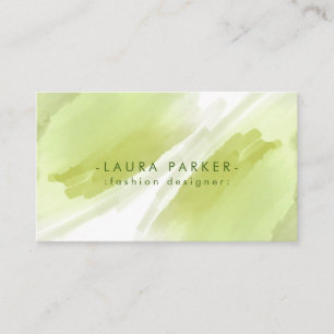 Waterverf Green Splatter Abstract Makeup Artist Visitekaartje