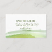 Waterverf Green Splatter Abstracte Mandala Art Visitekaartje (Achterkant)